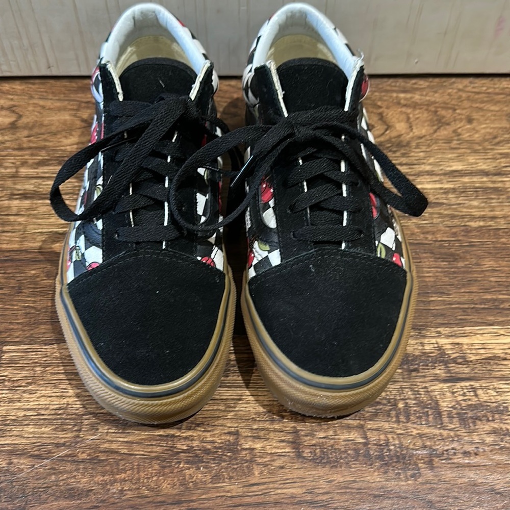 Vans checkered with cherries. Worn once.